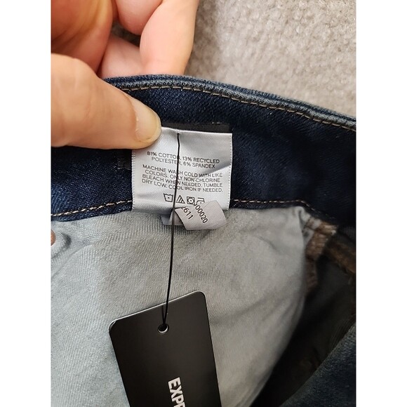 Express 70s Flare Mid Rise Flex Hyper Stretch Jeans Womens M Short 6 8 10 NEW - Picture 10 of 11